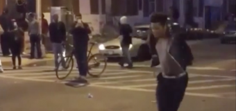 One Man Dances Like Michael Jackson During Baltimore Riot